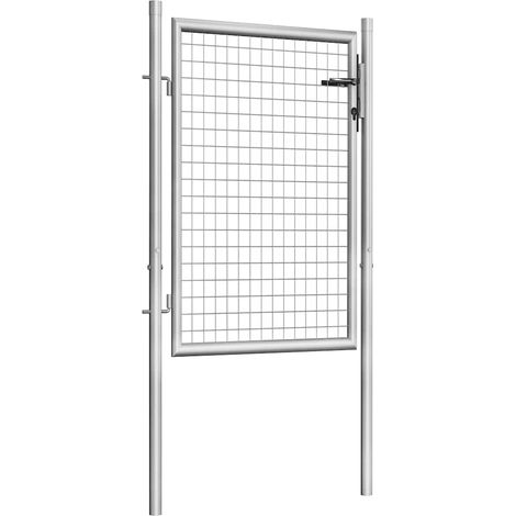 Maison Exclusive - Puerta de jardín de acero galvanizado 105x100 (1/5)