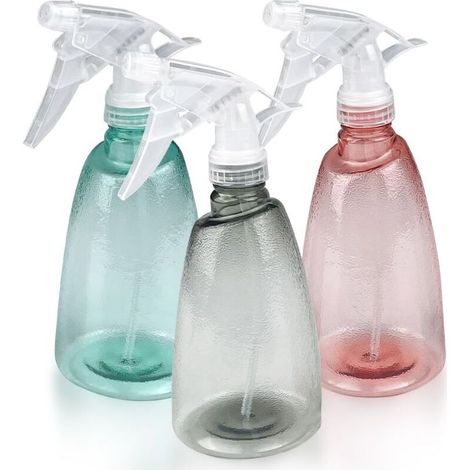3 Pièces Vaporisateur Vide 500 ml, Rechargeable Gâchette en Plastique Flacon Pulvérisateur, 2 Pulvérisation Modes Transparent Spray Bouteilles, pour Nettoyage, Plante, Cheveux, Jardin (1/5)