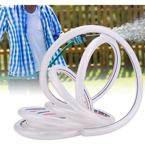 Tubo flessibile intrecciato trasparente rinforzato in PVC da 8/12 mm per irrigazione da giardino (8 m) (1/5)