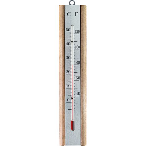 Faithfull Thermometer Wall Beech Silver 200mm FAITHBEECH