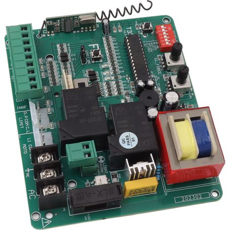 Carte de commande pour moteur de portail coulissant avec indication LED, circuit imprimé pour moteur de porte électrique et télécommande 220 V (1/5)