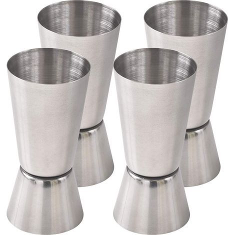 Lot de 4 doseurs à cocktail, 15 et 30 ml, en acier inoxydable.-AquaForge (1/5)