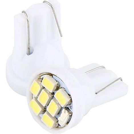 100 Stück LED-Autoinnenraumlampen, sichere und stabile T10 8 SMD 1206 LED-Autoinnenraumbeleuchtungslampen, weiße Auto-Blinkerlampen.