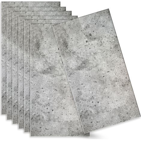 Verdico Wandpaneele Steinoptik 3D Grau Beton – Deckenpaneele 100x50 cm – Set 8 Stück (4 m²) – Wandverkleidung innen zum Kleben
