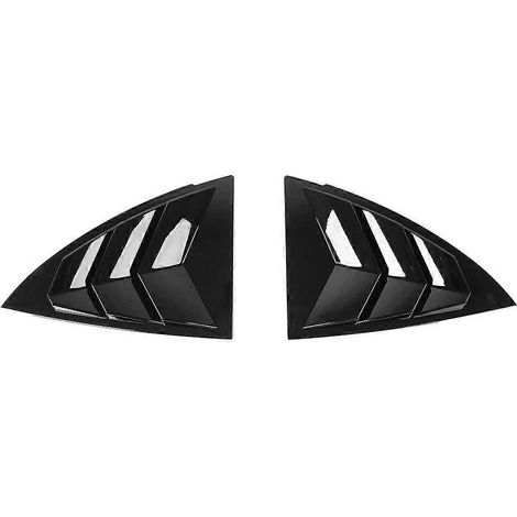 Lot de 2 déflecteurs triangulaires extérieurs à trois volets pour lunette arrière de voiture Tesla Model YBright Black (1/5)