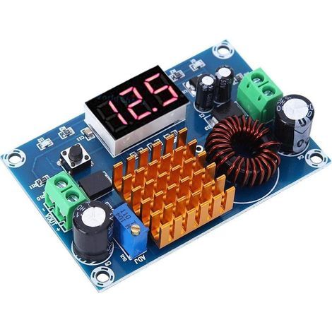 Convertidor elevador DC-DC de 3-35V a 5-45V con voltímetro LED, convertidor de voltaje para Arduino XH-M411 DIY (1/5)