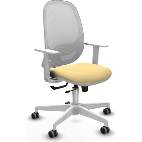 Silla de oficina piqueras y crespo Cilanco crema cuero sintético (1/2)