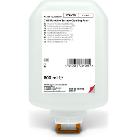 CWS PureLine Surface Cleaning Foam 600 ml 1700530 8 Flaschen