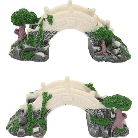Pont en arche décoratif pour aquarium, en résine, fait main, pour l'aménagement paysager et la décoration d'aquarium. (1/3)
