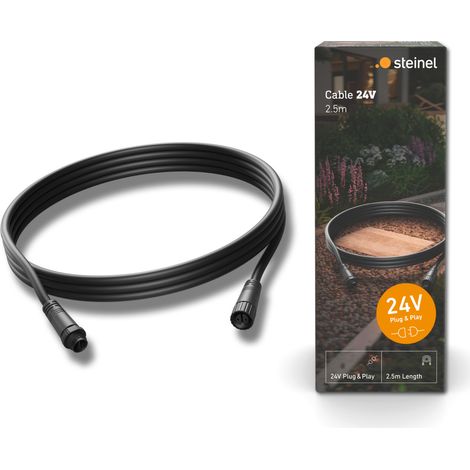 Steinel Verlängerungskabel für 24V Garten-Lichtsystem 2,5 m schwarz