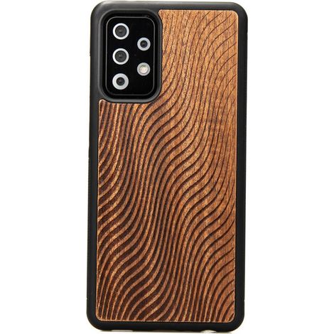 Holzgehäuse für Samsung Galaxy A52/A52s 5G Merbau Wellen (1/3)