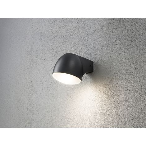 Außenwandleuchte Downlight FERRERA Alu schwarz, mit High Power LED, Höhe 13cm (1/5)