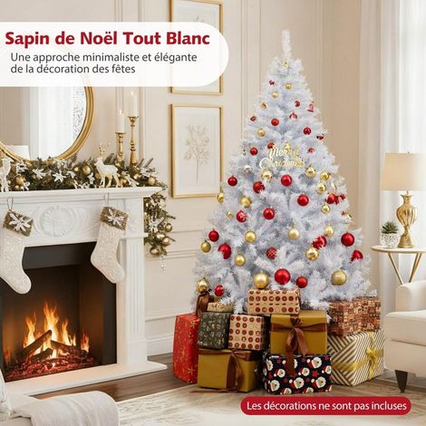 Pour les familles montage rapide articulé Sapin de Noël artificiel 180 cm 280 LED 11 modes 1000 branches pied métal pliable (1/5)