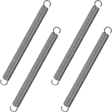 Ressort de Traction 120mm Ressorts de Tension avec Crochets Ressorts en Acier Inoxydable Diamètre du Fil 1,2mm Diamètre Extérieur 10mm Force 3,2KG 4 Pièces