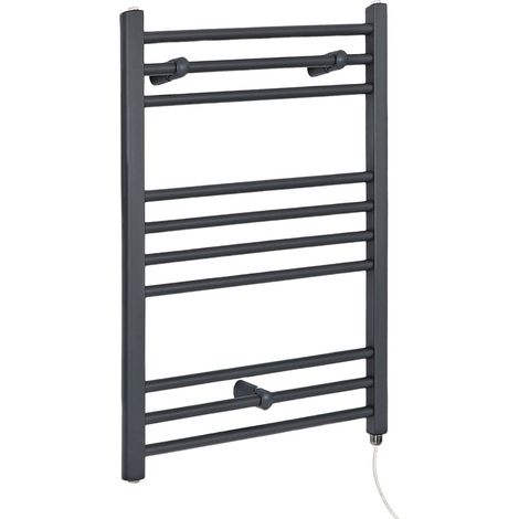 Hudson Reed Artle - Sèche-Serviettes Design Électrique Moderne Plat - Anthracite  - 80 cm x 60 cm