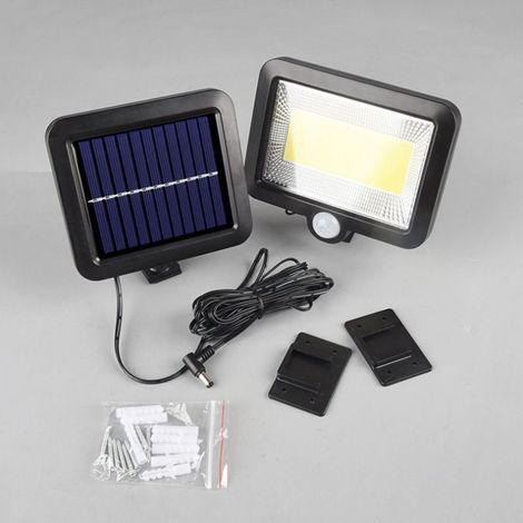 Lampe Solaire Extérieur, Lumière Solaire, avec Telecommande, Détecteur de Mouvement étanche, 100 LED Lampe Solaire Extérieur Puissante Étanche IPX65 pour Garage, Portail, Jardin (1/5)