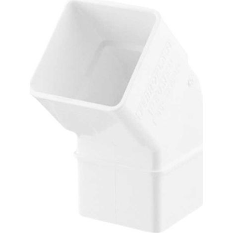 Codo 45º Bajante Cuadrada 70x70 Canalón EUME Blanca PVC - Ferroplast  Color: Blanco