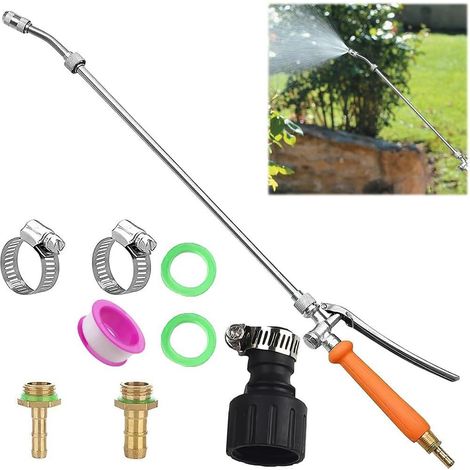 Lance de pulvérisation, canne d'arrosage de jardin, tête d'arrosage, brumisateur, pistolet brumisateur à long manche, pistolet de nettoyage, idéal pour le lavage des voitures et le nettoyage extérieur