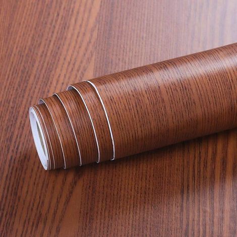 Papier Adhésif Pour Meuble Bois Brun De 40Cm5M Revêtement Adhésif Meuble Bois Pour Chambre Cuisine Bureau Salon Armoire Pla[BI51] (1/5)