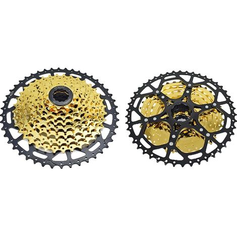 Cassetta a ruota libera, compatibile con 12 velocità, design leggero, 9S 11-46T Oro (1/2)