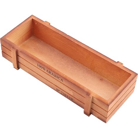 Vintage-Blumenpflanzkasten aus Holz, rechteckige Box für Sukkulenten, Aufbewahrungsschale für Zuhause und Schreibtisch (1/5)