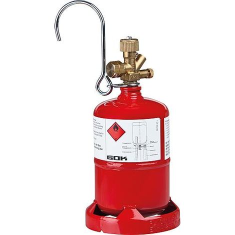 Bouteille de gaz 425g pour soudure et découpe à flamme – Robinet de sécurité – Soudé avec surface laquée – Examen CE de type ROD – GOK (1/2)