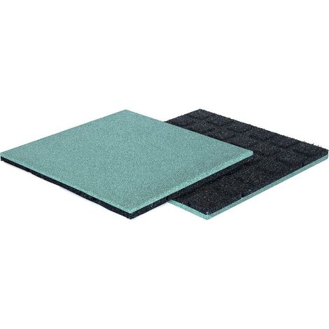 Dalle en caoutchouc 50 x 50 cm - Epaisseur 30 mm - Résistant aux UV - Turquoise