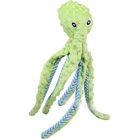 Peluche couineuse pour chien en forme de pieuvre mignonne, jouet à mâcher interactif pour chiens de petite, moyenne et grande taille, réduisant l'ennui. (1/4)