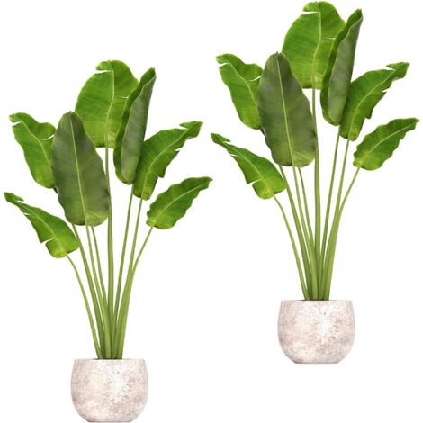 Autocollants Muraux Plantes Vertes 2 Pièces Autocollants Décoratifs Pratiques à Coller pour Salon et Chambre (1/5)