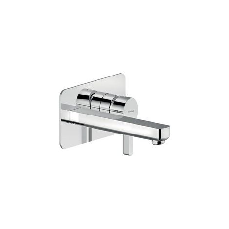 Parte esterna monocomando a parete bocca lunga per lavabo Nobili serie Lira LR116198/1CR Cromato - Ottone