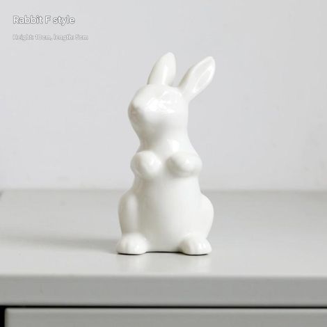 Decoración de Pascua: mini conejitos de cerámica para el hogar