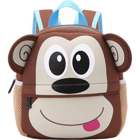 Sac à dos imperméable dessin animé pour enfants (singe, petit) (1/3)