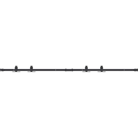 Kit de porte d'armoire coulissante 183 cm acier au carbone (1/5)