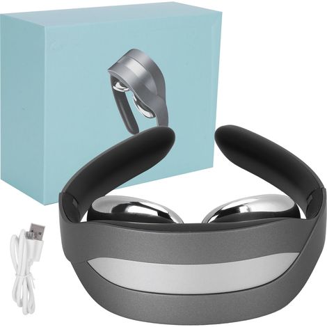 Faltbares elektrisches Nackenmassagegerät, Wärmetherapie, Linderung von Nackenschmerzen, Gesundheitspflege, grau - AquaForge (1/5)