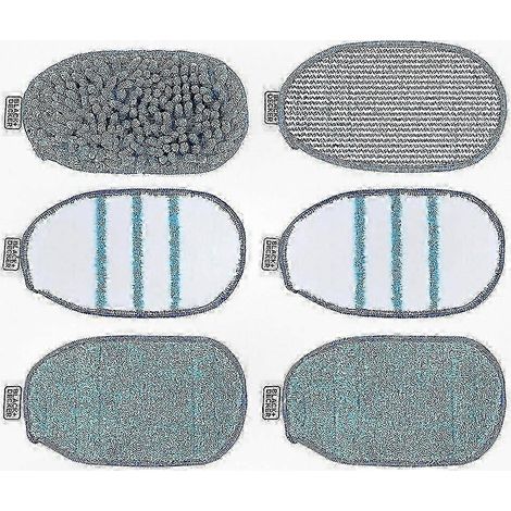 Lot de lingettes de nettoyage de rechange en microfibre lavable AURA, compatibles avec certains nettoyeurs vapeur Black & Decker (1/5)