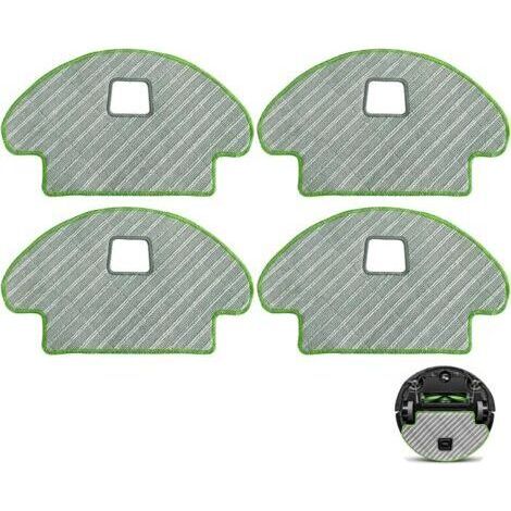 Lot de 4 chiffons de nettoyage pour iRobot Roomba Combo 113 R113840 R111840, pièce de rechange pour aspirateur robot, ensemble d'accessoires de nettoyage en microfibre lavables (1/5)