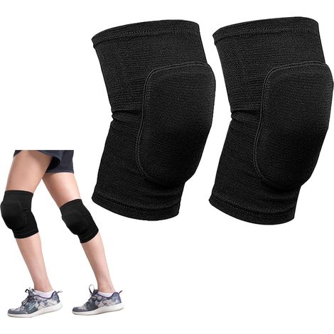 Genouillère, Anti-Crash Genouillère, Genouillères de Danse Douces, Élastique Genou Protection Genouillères Unisexe, Genouillères en Tissu Respirant pour Sport Danse Yoga Noir (1/5)