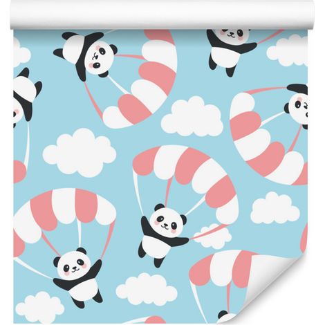 Carta da parati "Panda tra le nuvole" per soggiorno e camera da letto, 50x1000 cm (1/5)