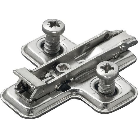 Embases cruciformes en acier à clipser épaisseur 0mm avec vis euro pré-montées - boîte de 10 pièces - SALICE FRANCE