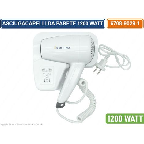 ASCIUGACAPELLI PHON A PARETE MURO ALBERGO HOTEL BAGNO ALBERGHI SPOGLIATOI 1200W