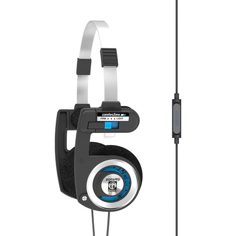 Koss Porta Pro Stereophones - Auriculares Porta ProWith Mic On-Ear Plata, negro (1/5)