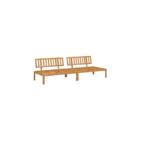 Canapés centraux palette de jardin 2 pcs bois massif d'acacia (1/5)