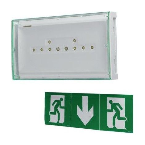 Bloc IP 43 plastique SATI BAES + BAEH d'évacuation à LEDs 1,4W Legrand 062560 (1/3)