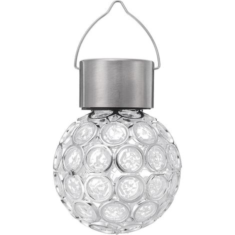 Veilleuse boule de cristal solaire à changement de couleur - Lampe de jardin suspendue étanche - Décoration complète-AquaForge