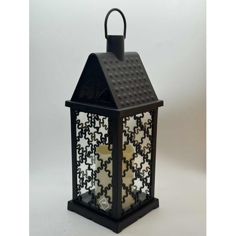 Lanterna a LED / nera / CON candela - modello S / 38X13X13 / LEA-2414B / 20 (1/3)