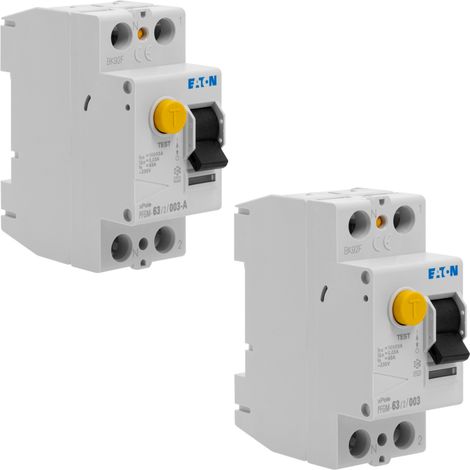 Lot de 2 interrupteurs différentiels 63A – 30 mA – 1 Type A + 1 Type AC – CE / NF - EATON