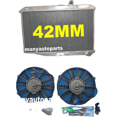 Radiateur en aluminium, type course, comprend 2 ventilateurs de refroidissement, compatible avec Mazda RX-8, moteur 1,3 L, pour transmission manuelle (2003-2012) (1/5)