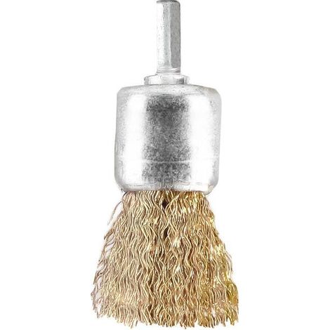 Cepillo Acero latonado Brocha 25 mm. 1/4". (1/4)