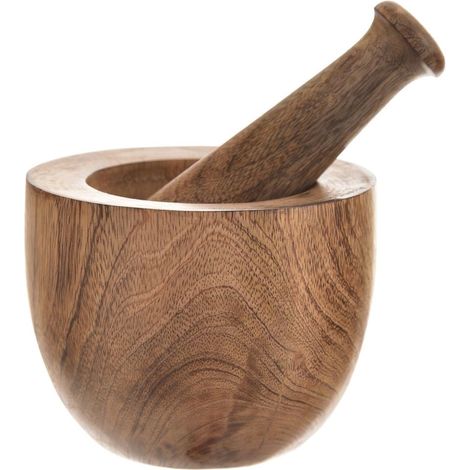 Mortero de madera de mango para especias (1/5)
