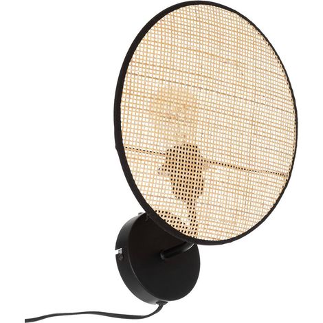 Applique olme in paglia e metallo d27cm - Atmosphera créateur d'intérieur